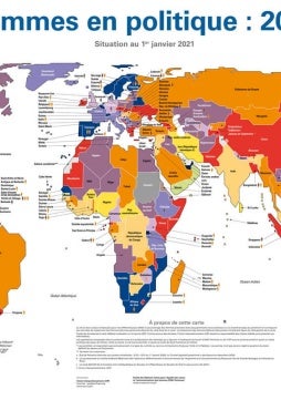 Femmes en politique : 2021 &ndash; carte